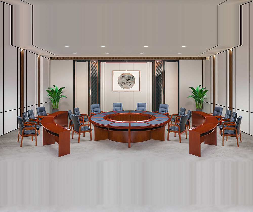 實木皮會議桌-87